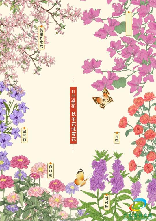 「广州」市林业和园林局发布《花城四季赏花全域地图》